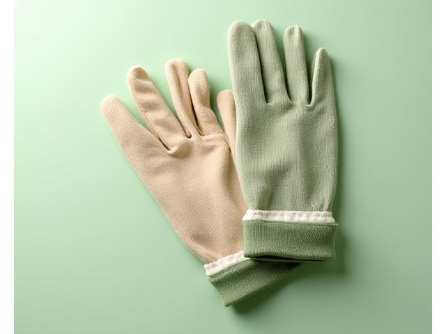 Pair of all-season comfort gardening gloves with breathable fabric and reinforced palm.